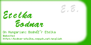 etelka bodnar business card